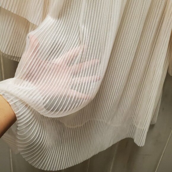 VS Sheer Chiffon Pleated Top Rhinestone Coquette Lingerie - Picture 6 of 13